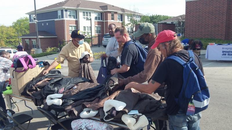 Homeless Vets stand down at HOPE MANOR APTs in Joliet, IL